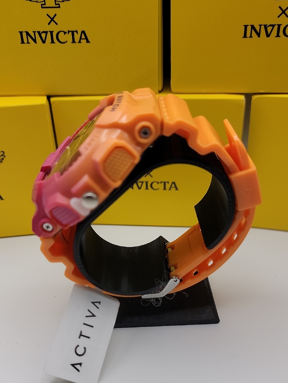 NWT Activa X Invicta Mens Watch Pixel A Tequila Sunrise ACW499-014 Unisex 50mm - Picture 8 of 13